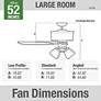7_52" Hunter Bennett 3-Light LED Brushed Nickel Ceiling Fan with Remote more views