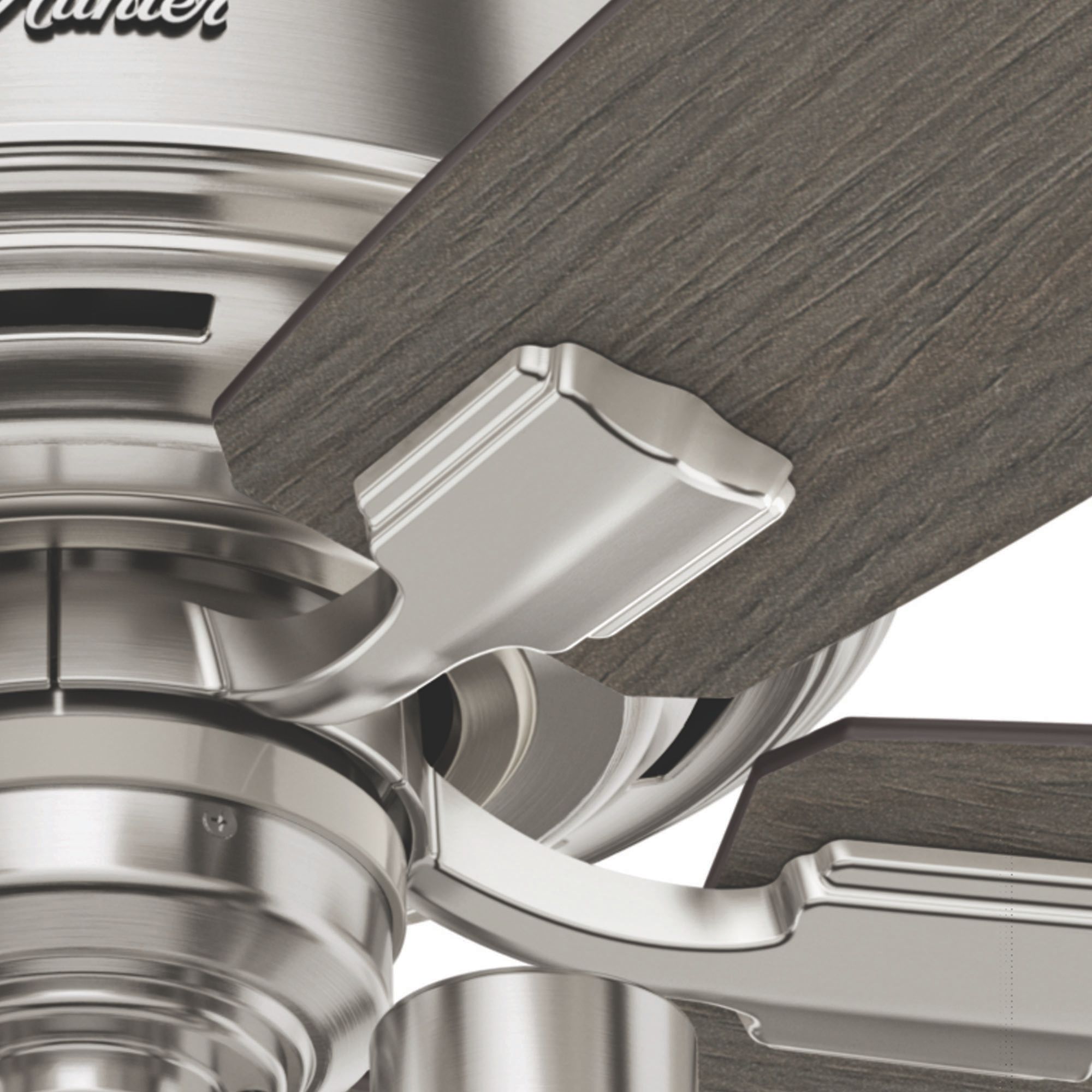 52" Hunter Bennett 3-Light LED Brushed Nickel Ceiling Fan with Remote