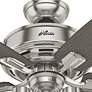 52" Hunter Bennett 3-Light LED Brushed Nickel Ceiling Fan with Remote