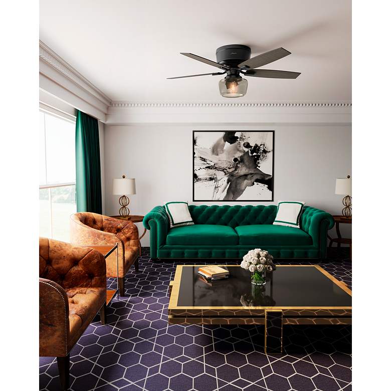Image 3 52" Hunter Bennett Indoor Matte Black LED Ceiling Fan with Remote more views