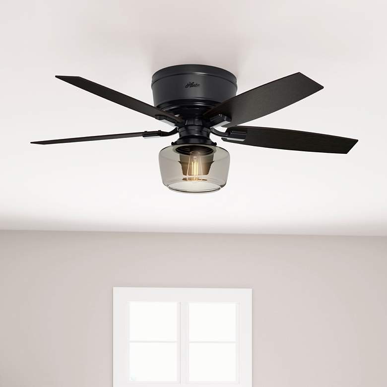 Image 4 52" Hunter Bennett Indoor Matte Black LED Ceiling Fan with Remote more views