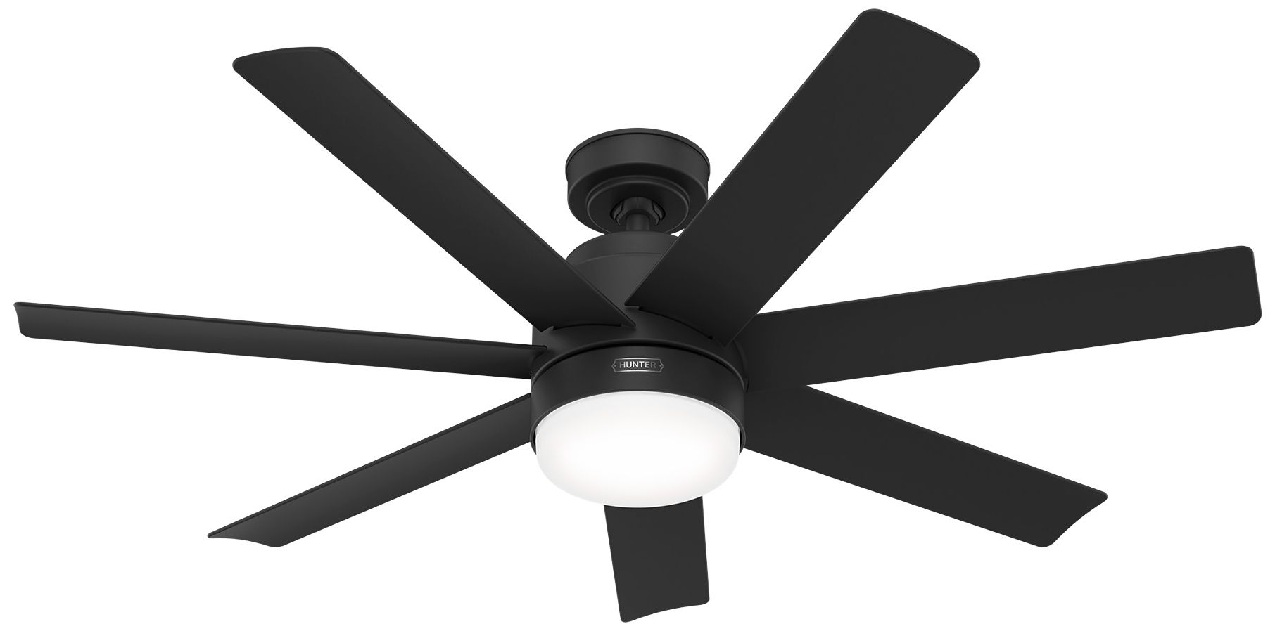 Image 2 52" Hunter Brazos Matte Black LED Ceiling Fan