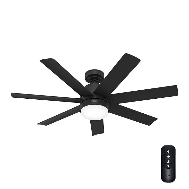 Image 4 52" Hunter Brazos Matte Black LED Ceiling Fan more views