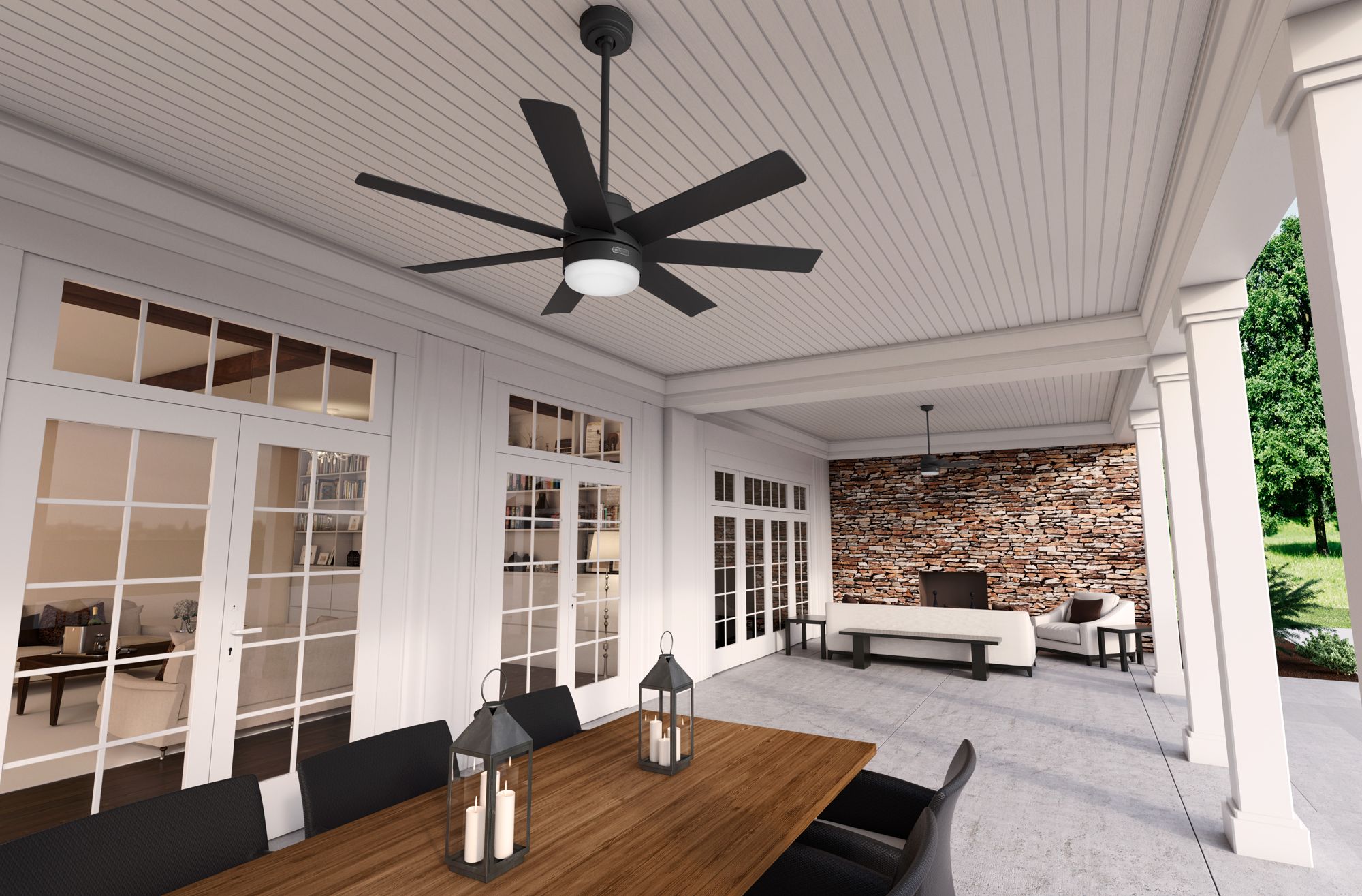 Image 5 52" Hunter Brazos Matte Black LED Ceiling Fan more views