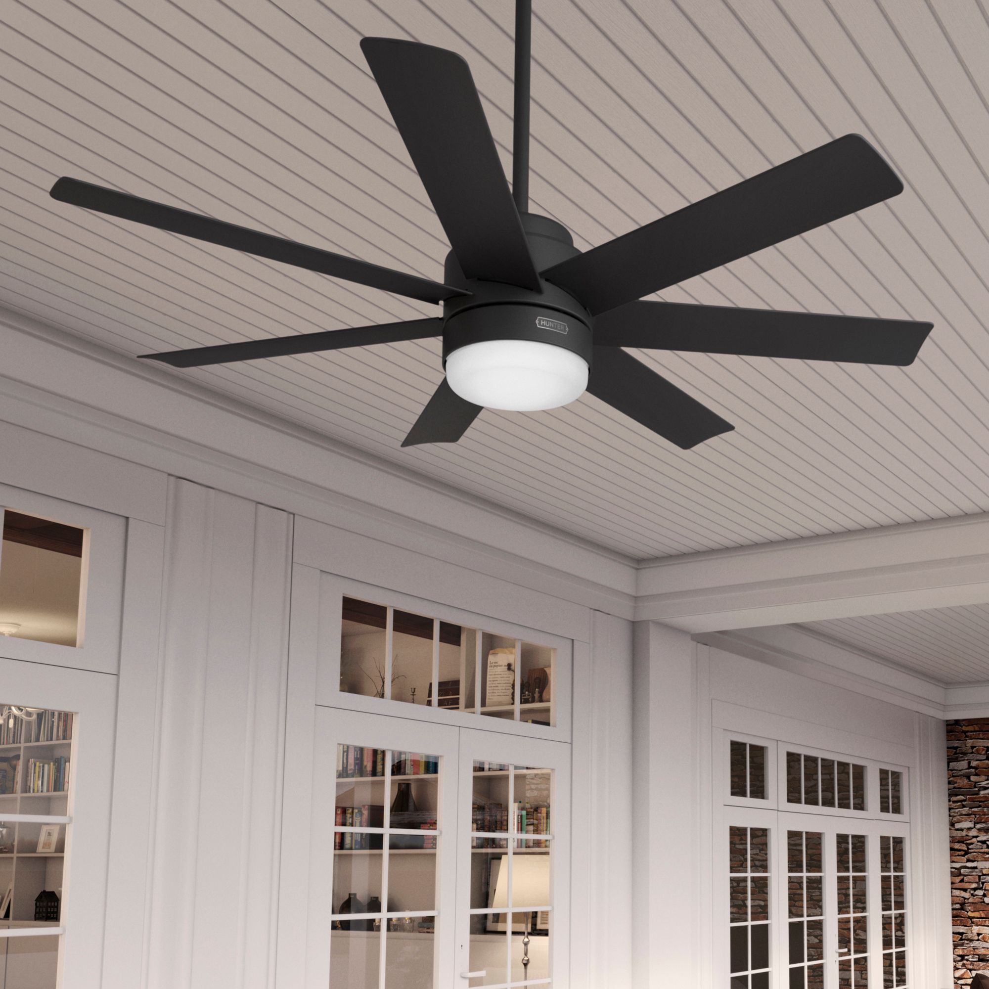Image 6 52" Hunter Brazos Matte Black LED Ceiling Fan more views