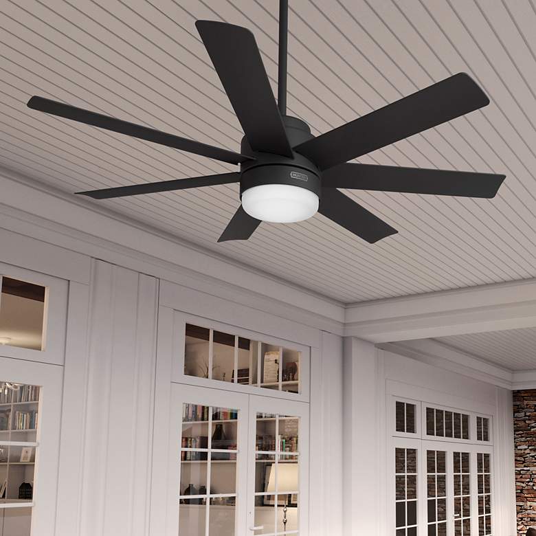Image 6 52" Hunter Brazos Matte Black LED Ceiling Fan more views