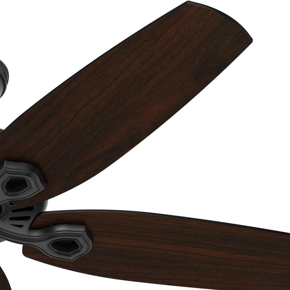 52" Hunter Builder Elite Matte Black Ceiling Fan in scene
