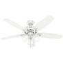 2_52" Hunter Builder Fresh White LED Ceiling Fan