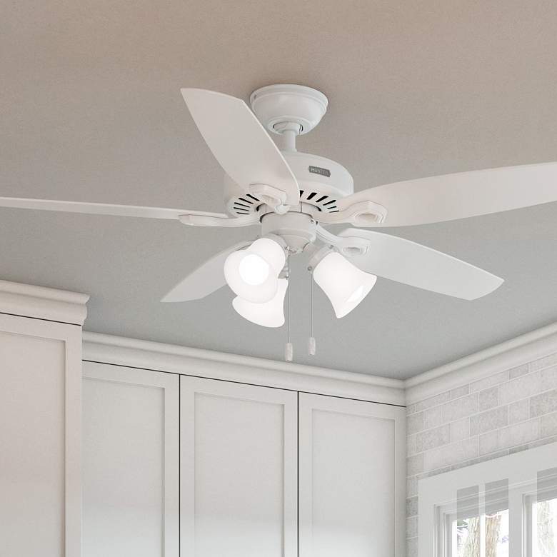Image 1 52" Hunter Builder Fresh White LED Ceiling Fan
