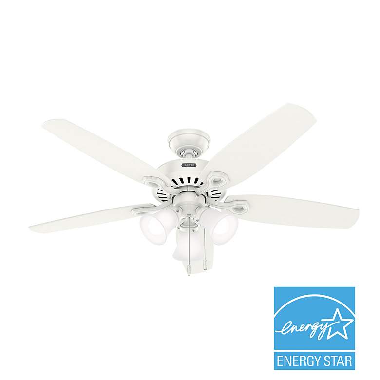Image 3 52" Hunter Builder Fresh White LED Ceiling Fan more views