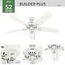 5_52" Hunter Builder Fresh White LED Ceiling Fan more views