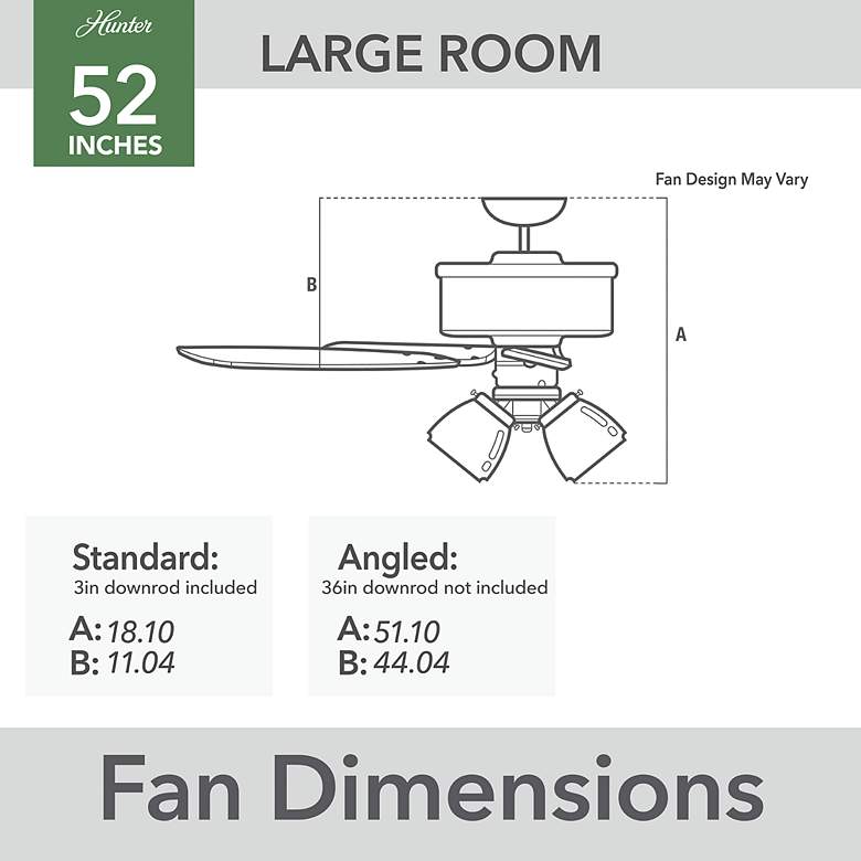 Image 6 52" Hunter Builder Fresh White LED Ceiling Fan more views