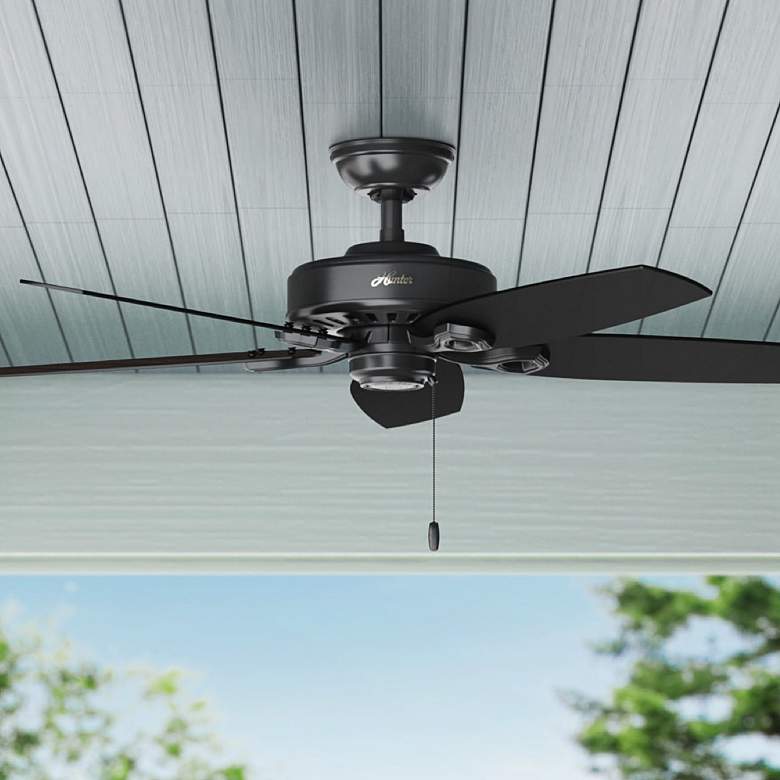 Image 2 52" Hunter Builder Indoor-Outdoor 5-Blade Matte Black Ceiling Fan