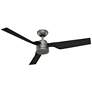 52" Hunter Cabo Frio Matte Silver Damp Rated Fan with Wall Control