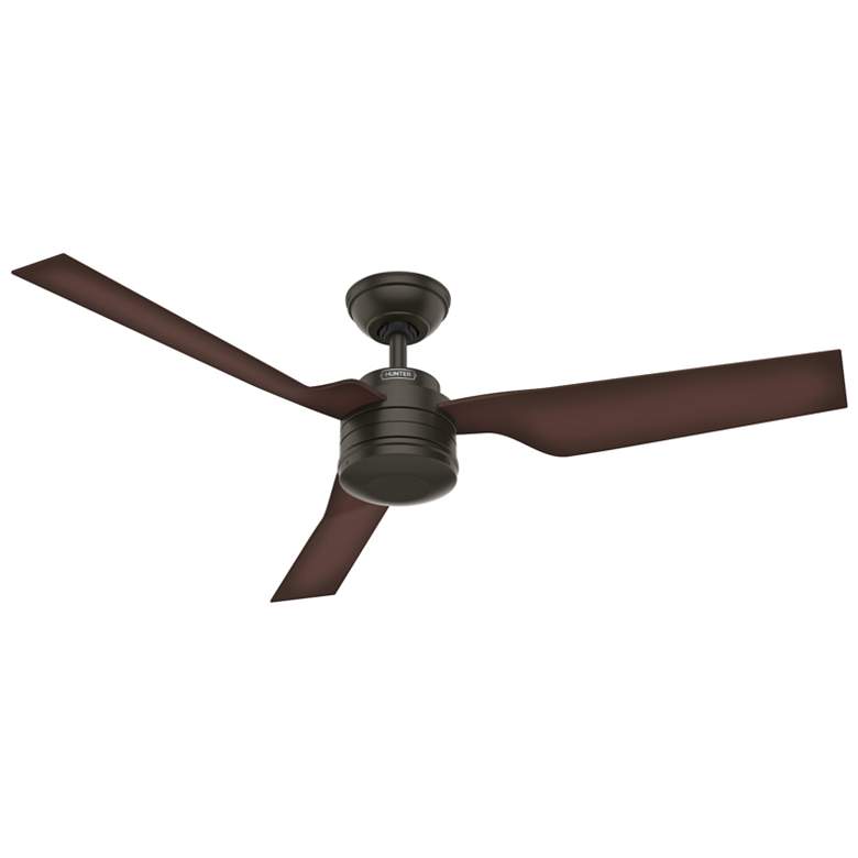 Image 1 52" Hunter Cabo Frio New Bronze Damp Rated Fan with Wall Control