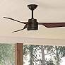 1_52" Hunter Cabo Frio New Bronze Damp Rated Fan with Wall Control