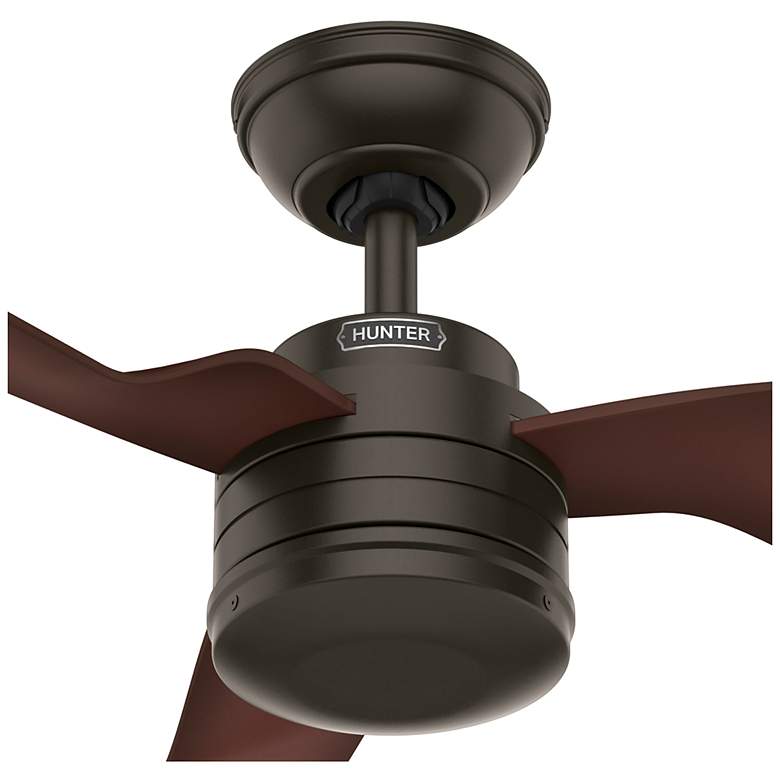 Image 4 52" Hunter Cabo Frio New Bronze Damp Rated Fan with Wall Control more views