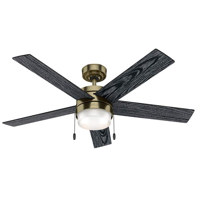 Image 1 52" Hunter Claudette Indoor Modern Brass LED Ceiling Fan