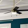 1_52" Hunter Claudette Indoor Modern Brass LED Ceiling Fan