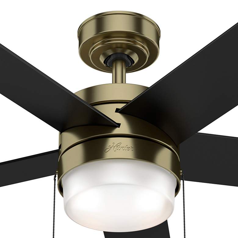 Image 7 52" Hunter Claudette Indoor Modern Brass LED Ceiling Fan more views