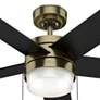 7_52" Hunter Claudette Indoor Modern Brass LED Ceiling Fan more views