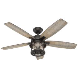 52" Hunter Coral Bay Noble Bronze Damp LED Ceiling Fan with Remote