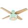 52" Hunter Cranbrook Mint Green LED Hugger Ceiling Fan with Remote