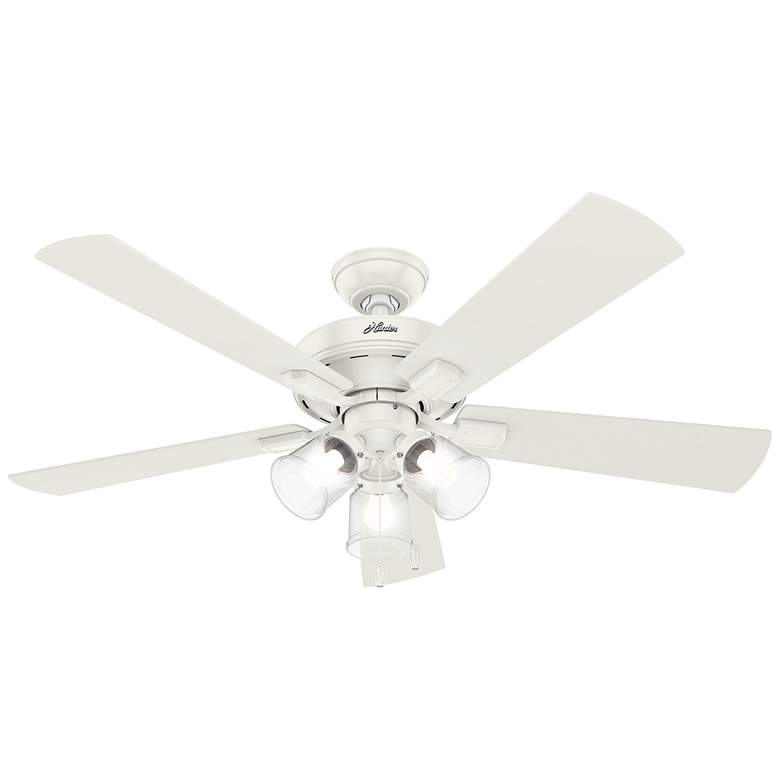 Image 1 52" Hunter Crestfield Fresh White LED Ceiling Fan