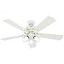 1_52" Hunter Crestfield Fresh White LED Ceiling Fan