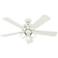 52" Hunter Crestfield Fresh White LED Ceiling Fan