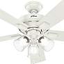 2_52" Hunter Crestfield Fresh White LED Ceiling Fan more views
