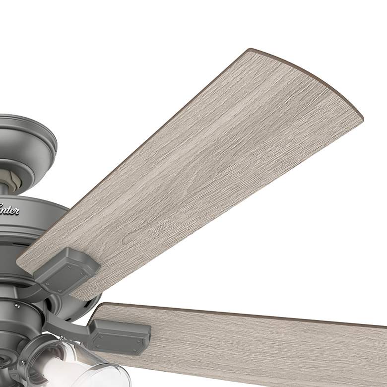 Image 3 52" Hunter Crestfield Matte Silver Ceiling Fan with LED Light Kit more views