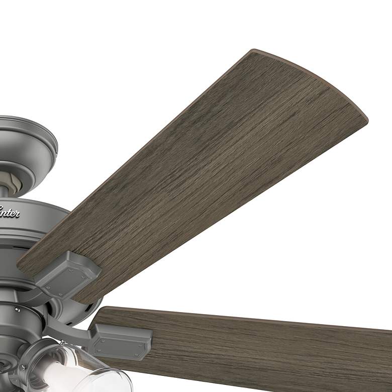 Image 4 52" Hunter Crestfield Matte Silver Ceiling Fan with LED Light Kit more views