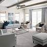 6_52" Hunter Crestfield Matte Silver Ceiling Fan with LED Light Kit more views