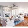 7_52" Hunter Crestfield Matte Silver Ceiling Fan with LED Light Kit more views