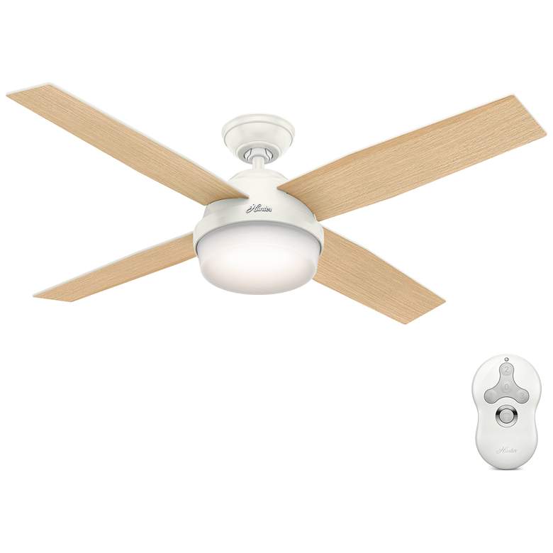 Image 3 52" Hunter Dempsey LED Fresh White Indoor Ceiling Fan with Remote