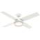 52" Hunter Dempsey White Finish Damp Rated LED Fan with Remote