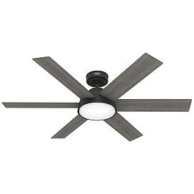 Image1 of 52" Hunter Donatella LED Matte Black Ceiling Fan with Remote