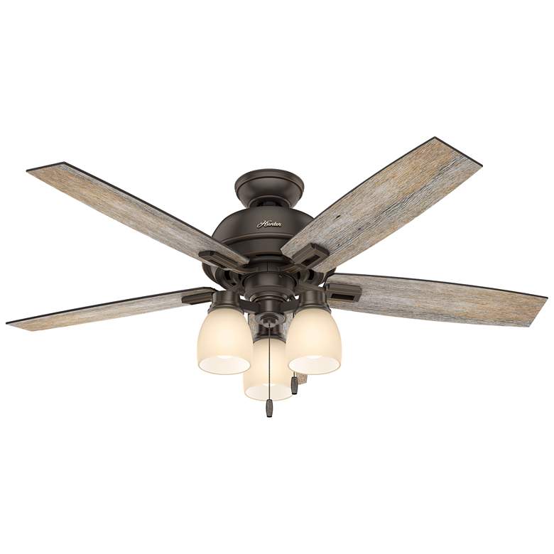 Image 1 52 inch Hunter Donegan Onyx Bengal Ceiling Fan with LED Light Kit