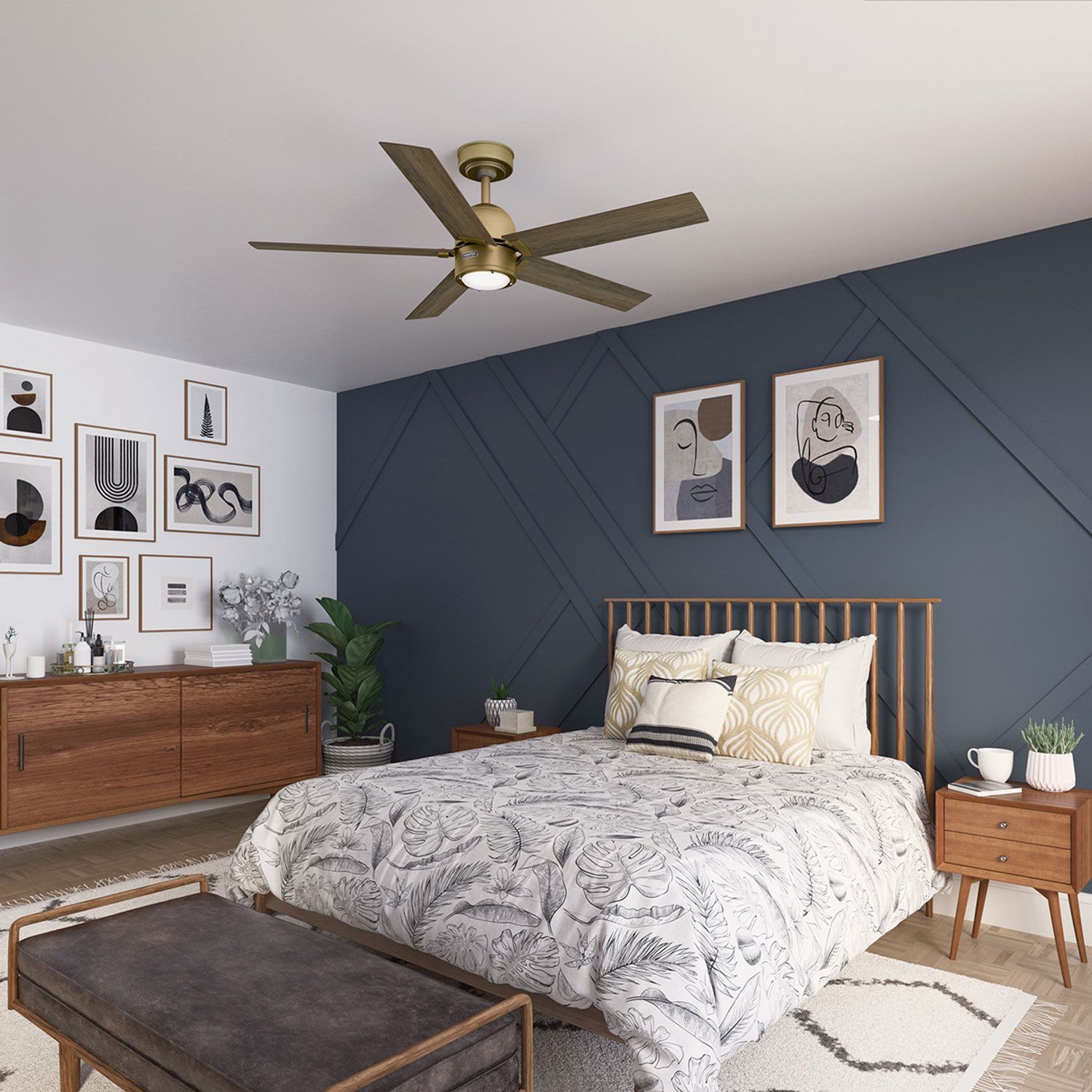 Image 5 52" Hunter Erling Luxe Gold LED Ceiling Fan more views