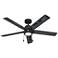 52" Hunter Erling Matte Black LED Ceiling Fan