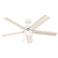 52" Hunter Erling Matte White Ceiling Fan with LED Light Kit
