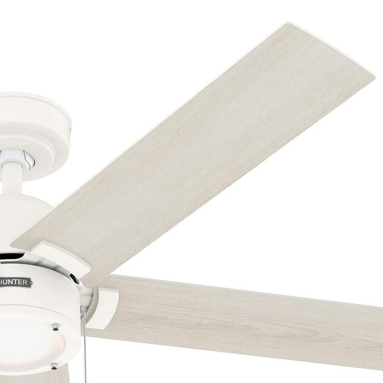 Image 4 52" Hunter Erling Matte White Ceiling Fan with LED Light Kit more views