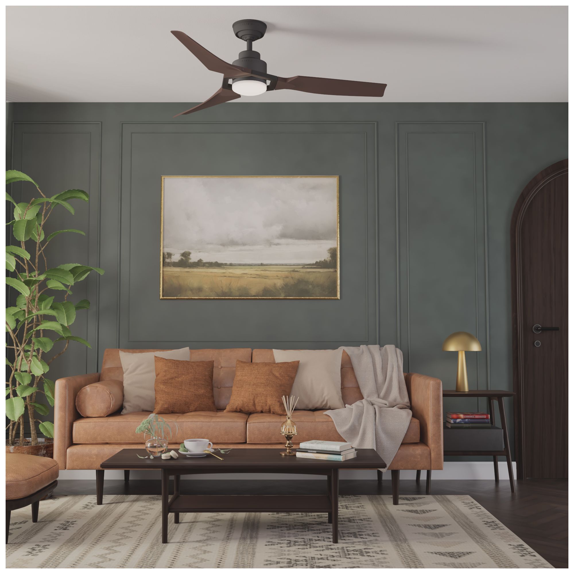 Image 5 52" Hunter Eula Matte Black LED Ceiling Fan more views