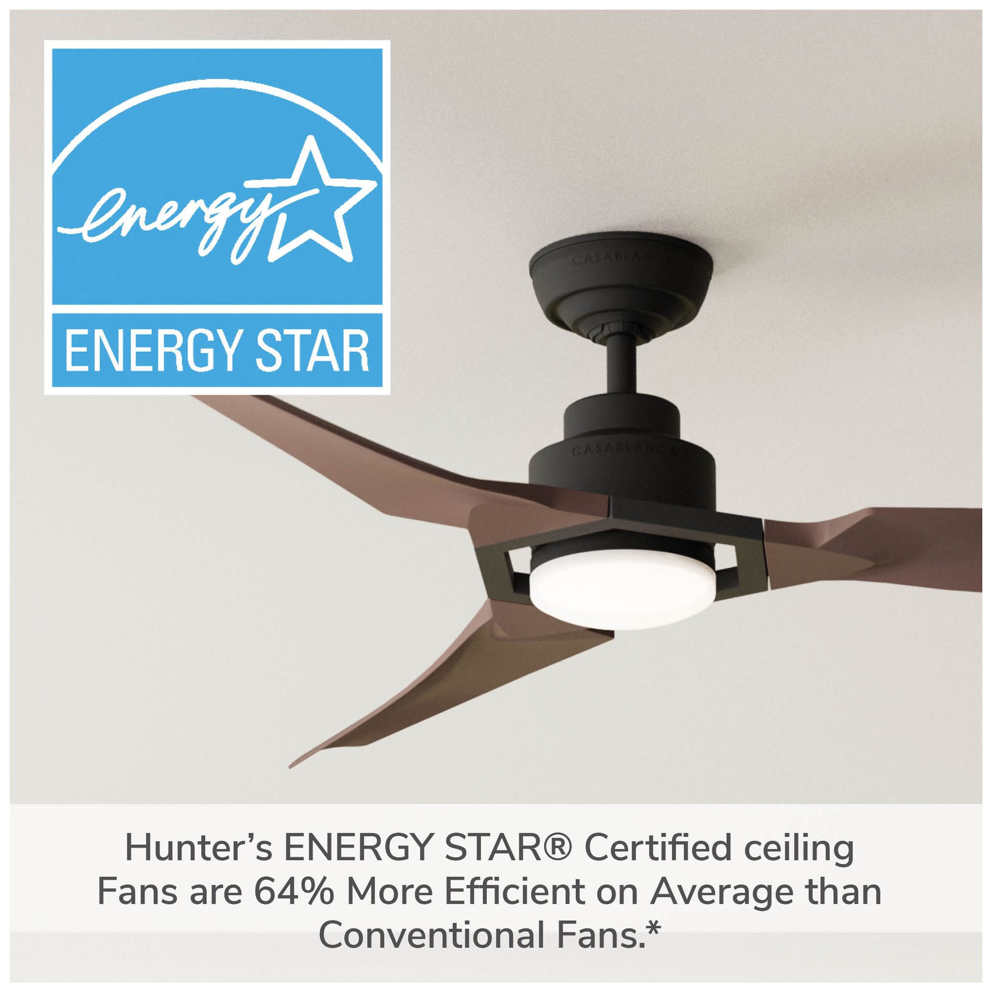 52" Hunter Eula Matte Black LED Ceiling Fan