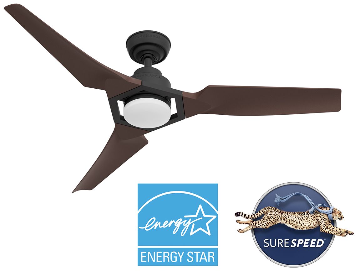 52" Hunter Eula Matte Black LED Ceiling Fan