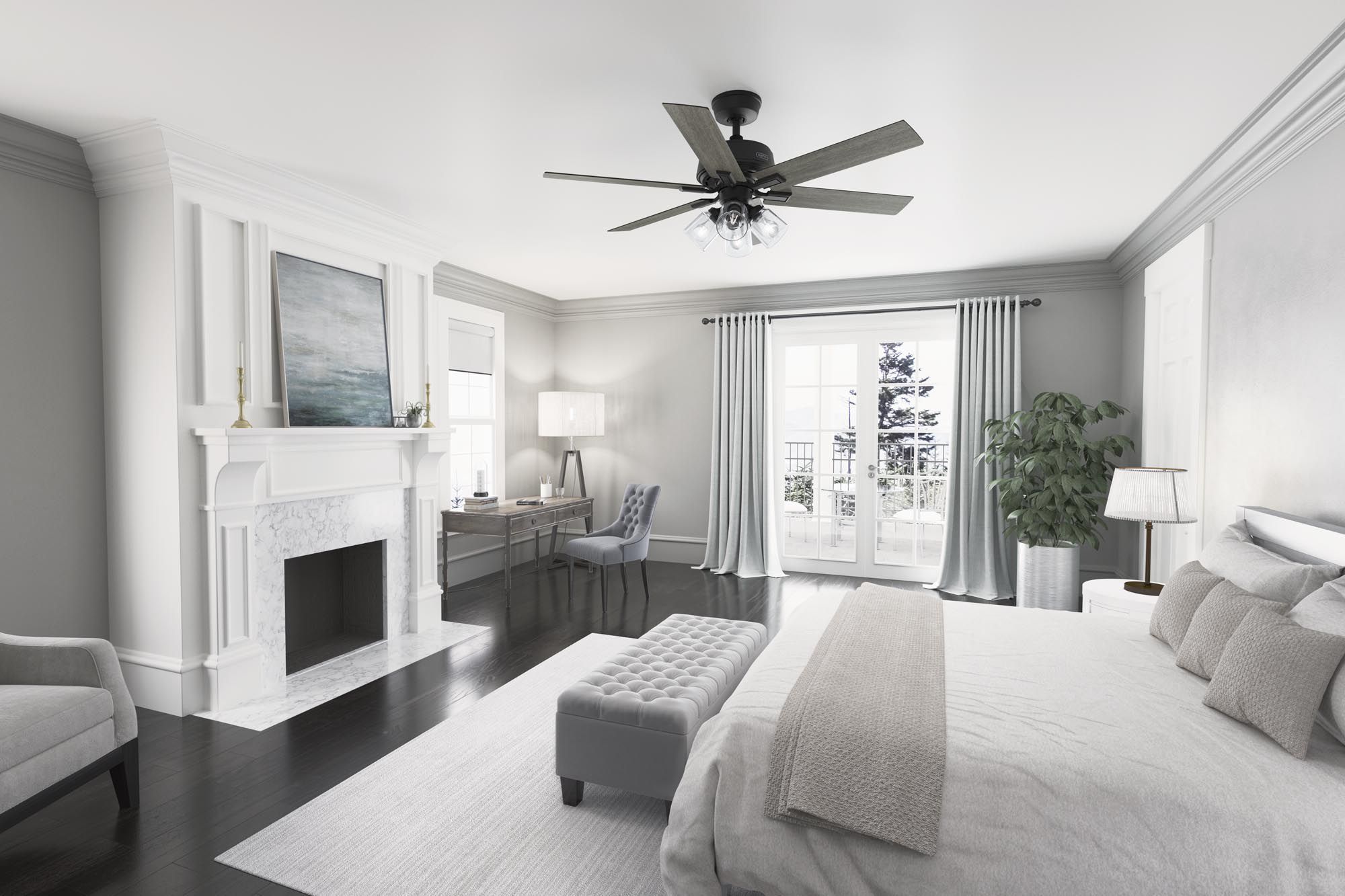 Image 5 52" Hunter Fonthill Matte Black LED Ceiling Fan more views