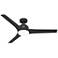 52" Hunter Gallegos Matte Black Damp Rated Ceiling Fan with LED Light