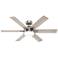 52" Hunter Georgetown Brushed Nickel LED Ceiling Fan