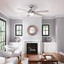 52" Hunter Georgetown Brushed Nickel LED Ceiling Fan